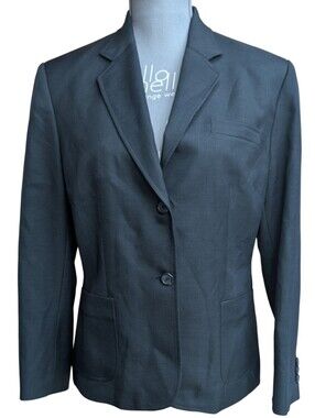 Doc & Amelia Tailored 2 Button Corporate Blazer Jacket Blue Recycled Polyester 6